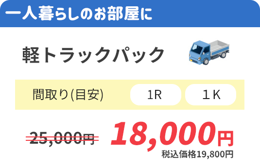 1K程度のお部屋のお片付け